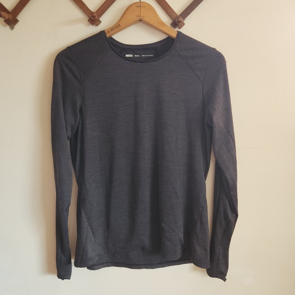 Rei Lightweight Base Layer Long Sleeve Gray Medium M
